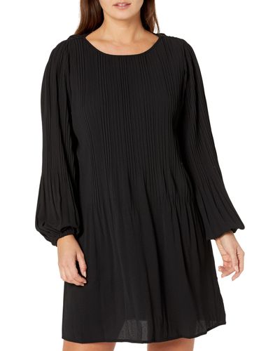 MICHAEL Michael Kors Petite Pleat Release Mini Dress - Black