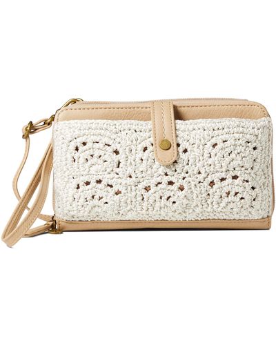 The Sak S Iris Large Smartphone Crossbody Bag In Leather in Natural