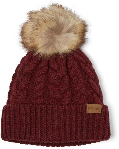 Pendleton Cable Beanie - Red