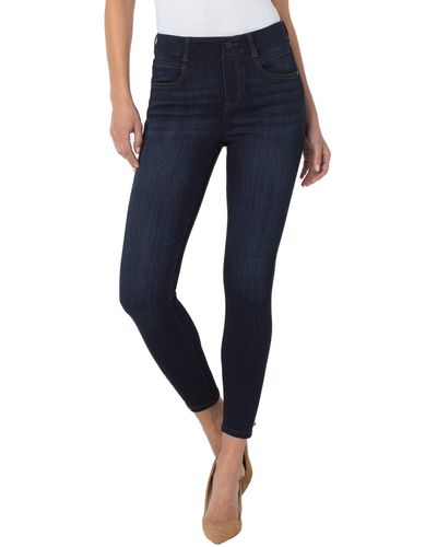 Liverpool Los Angeles Gia Glider Pull-on Ankle Skinny Sustainable In Dunmore Dark - Blue