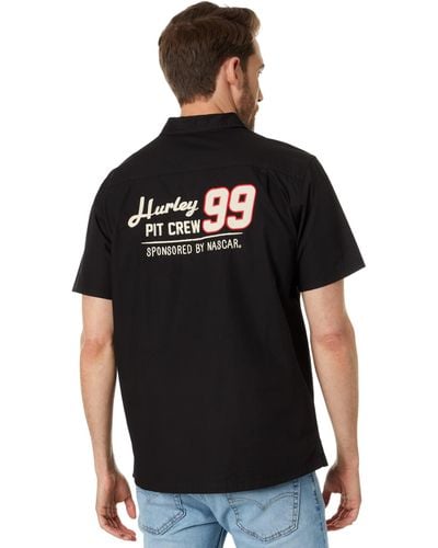 Hurley Nascar Race Day Short Sleeve Woven - Black