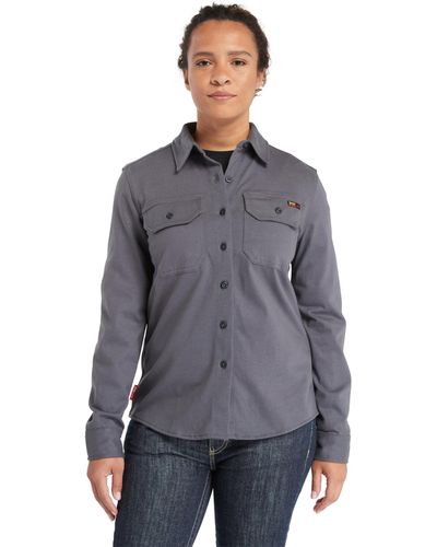 Timberland Fr Cotton Core Button Front Shirt - Gray