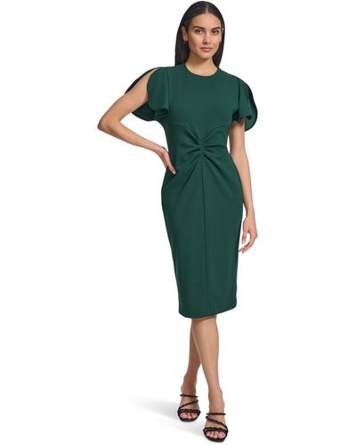 sage green satin prom dress Glitter-Tulle Long Sage Green Prom Dress