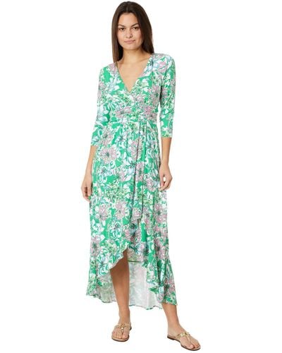 Lilly Pulitzer Moana 3/4 Sleeve Maxi Dress - Green