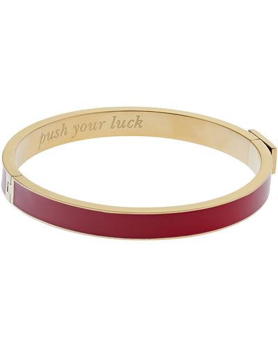 Kate Spade 7 Mm Idiom Push Your Luck Bangles - Red