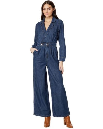 Madewell Denim Tailored Jumpsuit In Norvell Wash - Blue