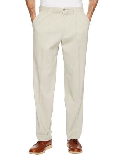 Dockers Easy Khaki D3 Classic Fit Pleated Pants - White
