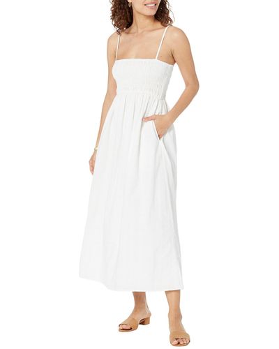 Madewell Theo Sleeveless Midi Dress - White