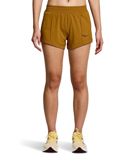 Saucony Outpace 3 Shorts - Brown