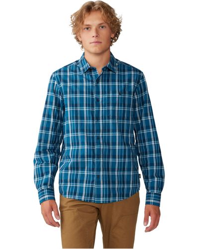 Mountain Hardwear Big Cottonwood Canyon Long Sleeve Shirt - Blue
