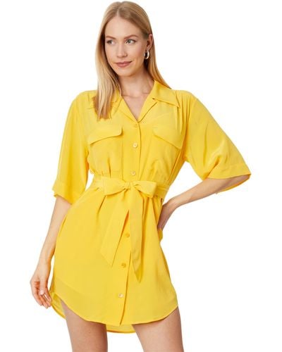 Equipment Mila Dress - Yellow