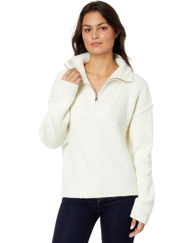 Lucky Brand 1/2 Zip Pullover Sweater - White