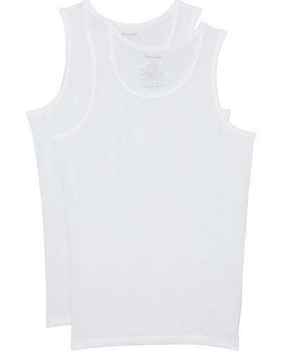 Tommy John Second Skin Slim Fit Tank Top 2 Pack - White