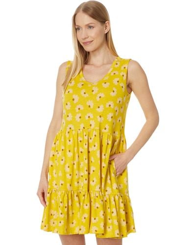 Toad&Co Marley Tiered Sleeveless Dress - Yellow