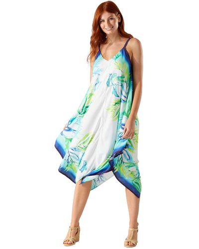 Tommy Bahama Island Cays Seafronds Engineered Scarf Dress - Blue