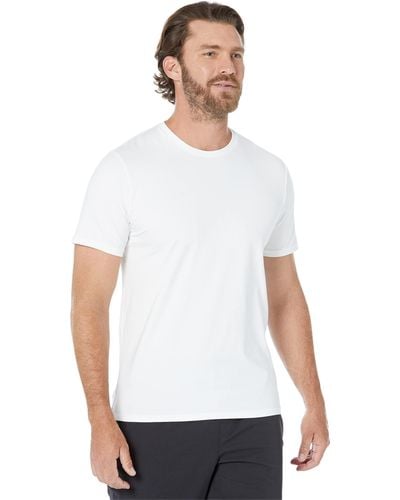 L.L. Bean Comfort Stretch Pima Short Sleeve Tee Shirt - White