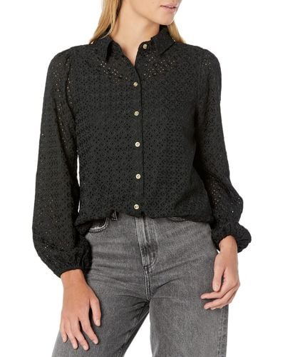 Lilly Pulitzer Sea Breeze Eyelet Button-down - Black
