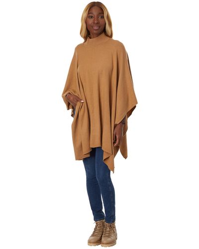 Lauren by Ralph Lauren Convertible Mock-neck Poncho - Natural