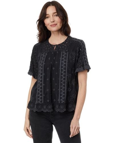 Johnny Was Mystic Compass Blouse - Black