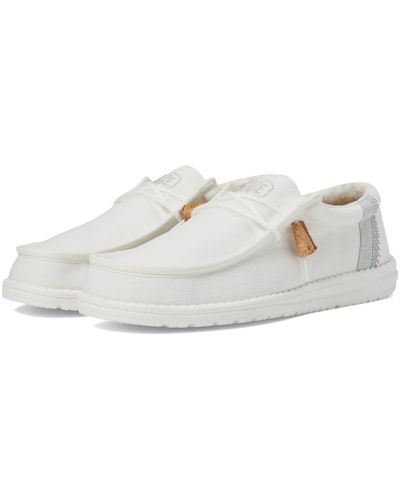 Hey Dude Wally Linen Natural - White