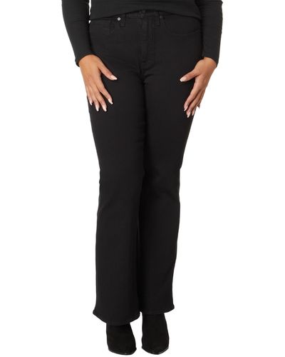 Madewell Plus Curvy Skinny Flare In Black Frost