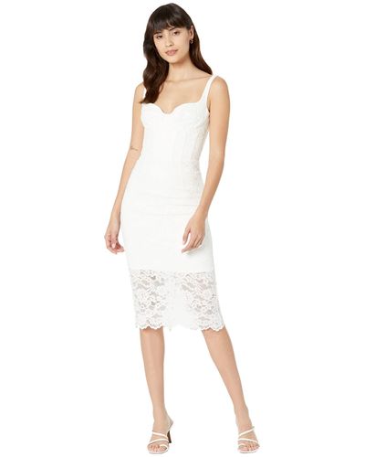Bardot Cleo Midi Lace Dress - White