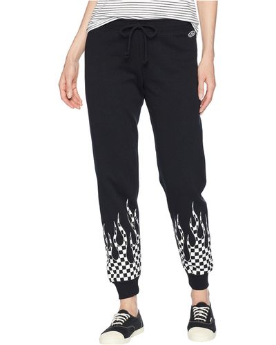 Vans Checker Flame Sweatpants (black) Women's Casual Pants