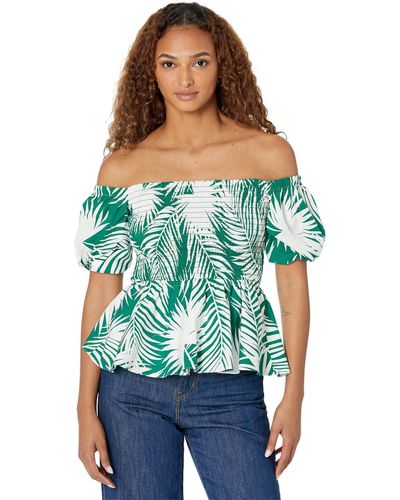 MILLY Bailey Palm Print Top - Multicolor