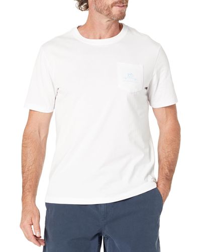 Southern Tide Fishing In The Surf Tee - White