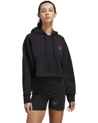 adidas By Stella McCartney By Stella Mccartney Cropped Hoodie - Black