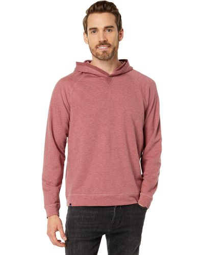 Johnnie-o Cash Twill Hoodie Pullover - Red
