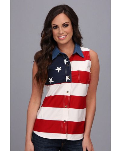 Roper S/l Stars And Stripes Pieced Flag - Red