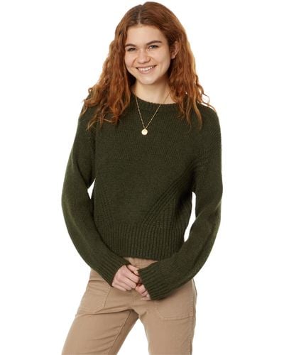 Madewell Directional-knit Wedge Sweater - Green