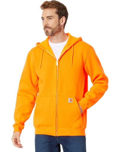 Carhartt Mw Hooded Zip Front Sweatshirt - Orange