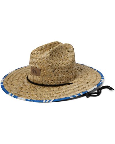 Quiksilver Pierside Print Lifeguard Straw Sun Hat - Brown