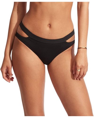 Seafolly Collective Split Band Hipster Pant - Black