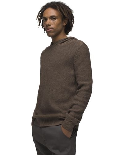Prana North Loop Hooded Sweater Slim Fit - Brown