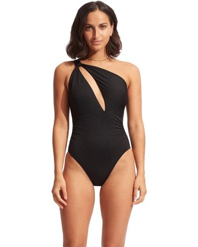Seafolly Collective One Shoulder One-piece - Black
