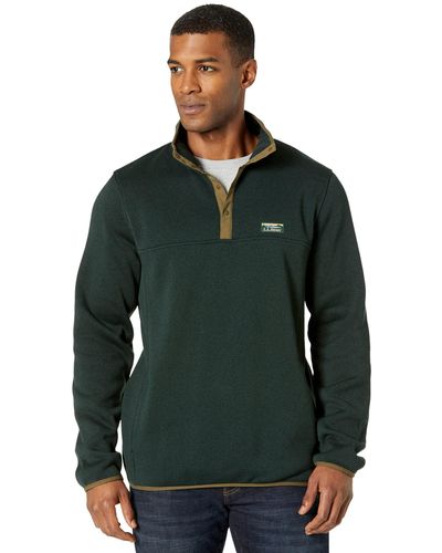 L.L. Bean Sweater Fleece Pullover - Tall - Green