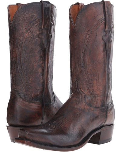 Lucchese Clint (peanut Brittle) Cowboy Boots - Multicolor