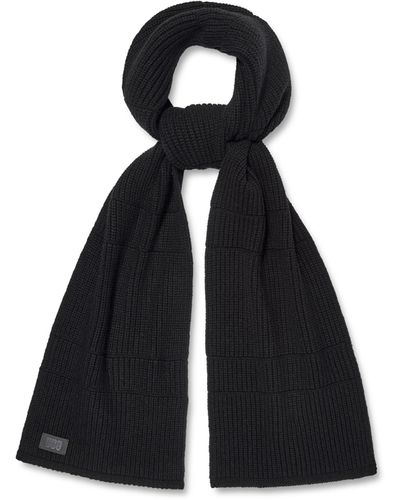 UGG Ribbed Knit Scarf - Black