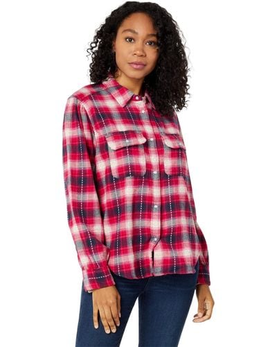 Dylan By True Grit Harper Plaid Shirt - Red