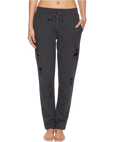 Alo Yoga Ripped Sweatpants (anthracite/distressed Holes) Women's Casual Pants - Gray
