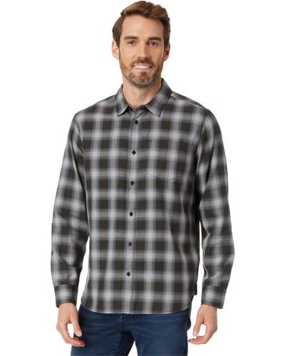 Prana Los Feliz Flannel Shirt Standard Fit - Gray