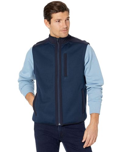 Vineyard Vines Mountain Sweater Fleece Vest - Blue