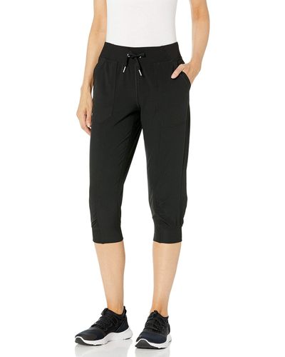 Calvin Klein Premium Performance Rib Cuffed Capri Pant - Black