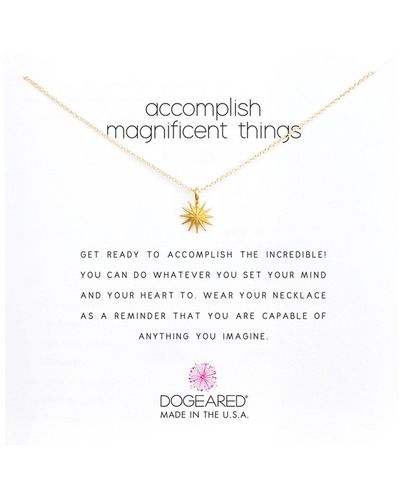 Dogeared Accomplish Magnificent Things Necklace 16 - Metallic