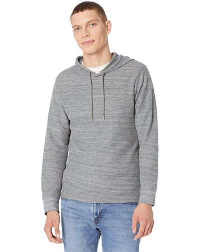 Vince Heather Thermal Pullover Hoodie - Gray