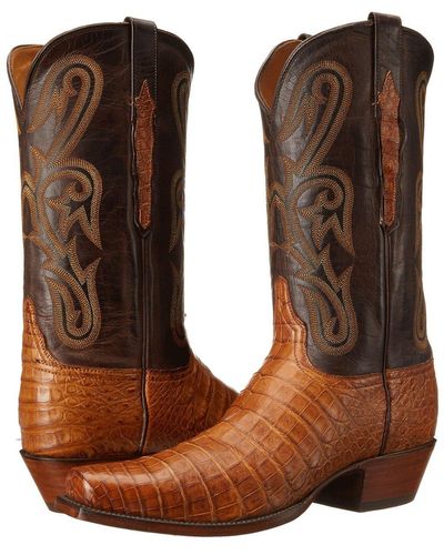 Lucchese L1456.74 (old Gold) Cowboy Boots - Black