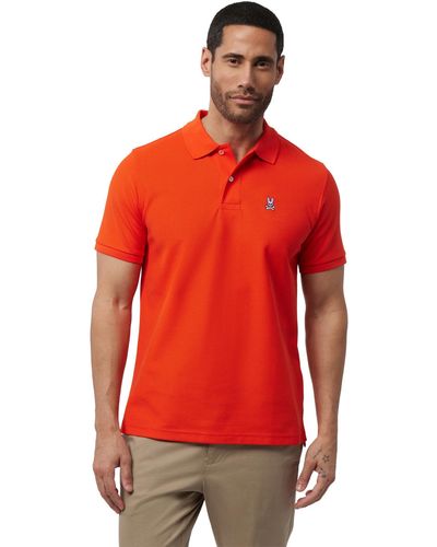 Psycho Bunny Mens Classic Polo - Red